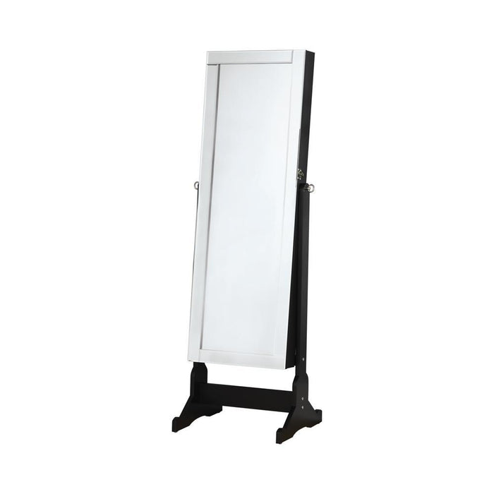 Cortez Storage Jewelry Cheval Mirror Black - Tony’s Furniture Store & Linen (GA) - Multi Location