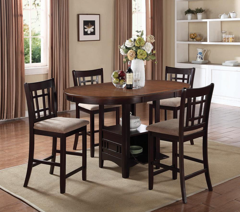 Lavon Lattice Back Counter Stools Tan and Espresso (Set of 2) - Tony’s Furniture Store & Linen (GA) - Multi Location