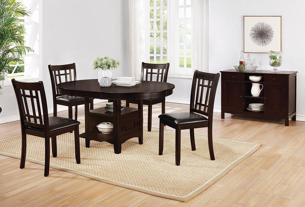 Lavon Padded Dining Side Chairs Espresso and Black (Set of 2) - Tony’s Furniture Store & Linen (GA) - Multi Location