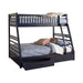 Ashton Twin Over Full 2-drawer Bunk Bed Navy Blue - Tony’s Furniture Store & Linen (GA) - Multi Location