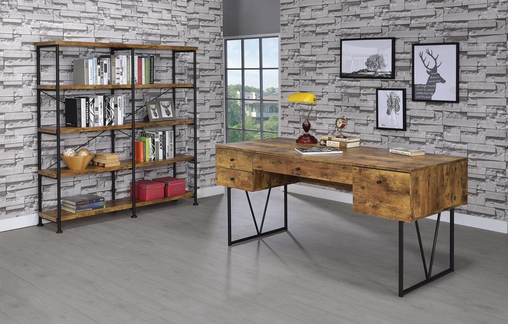 Analiese 4-drawer Writing Desk Antique Nutmeg - Tony’s Furniture Store & Linen (GA) - Multi Location