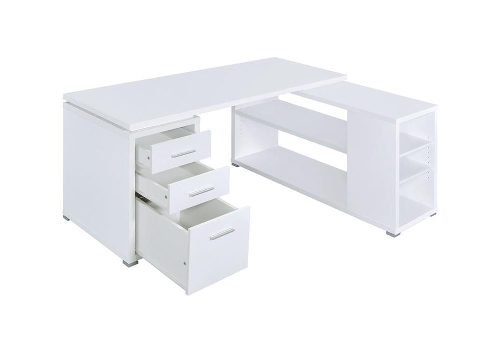 Yvette L-shape Office Desk - Tony’s Furniture Store & Linen (GA) - Multi Location