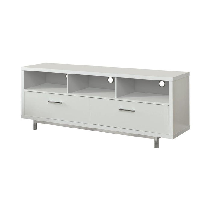 Casey 2-drawer Rectangular TV Console White - Tony’s Furniture Store & Linen (GA) - Multi Location