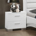 Felicity 2-drawer Nightstand Glossy White - Tony’s Furniture Store & Linen (GA) - Multi Location