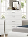 Felicity 5-drawer Chest Glossy White - Tony’s Furniture Store & Linen (GA) - Multi Location