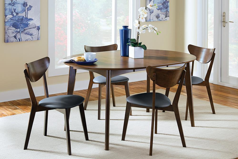 Jedda Upholstered Dining Chairs Dark Walnut and Black (Set of 2) - Tony’s Furniture Store & Linen (GA) - Multi Location