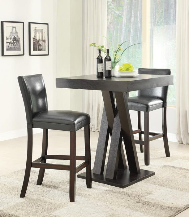 Alberton Upholstered Bar Stools Black and Cappuccino (Set of 2) - Tony’s Furniture Store & Linen (GA) - Multi Location