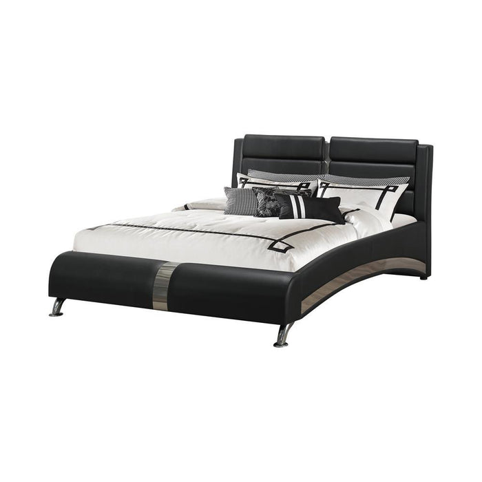 Jeremaine Queen Upholstered Bed Black - Tony’s Furniture Store & Linen (GA) - Multi Location