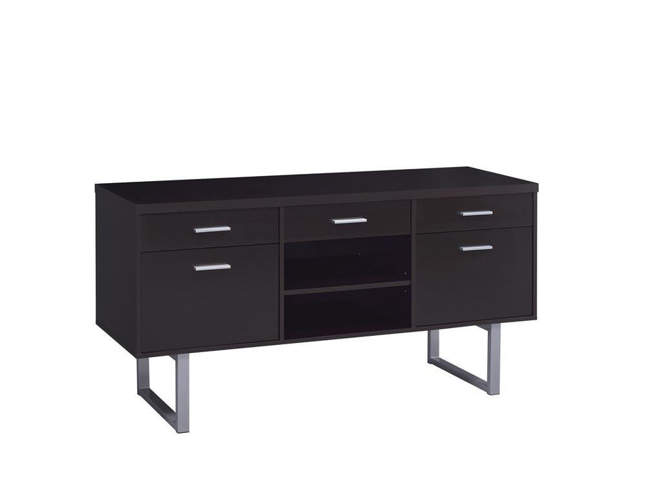 Lawtey 5-drawer Credenza with Adjustable Shelf Cappuccino - Tony’s Furniture Store & Linen (GA) - Multi Location