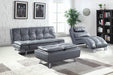 Dilleston Tufted Back Upholstered Sofa Bed Grey - Tony’s Furniture Store & Linen (GA) - Multi Location