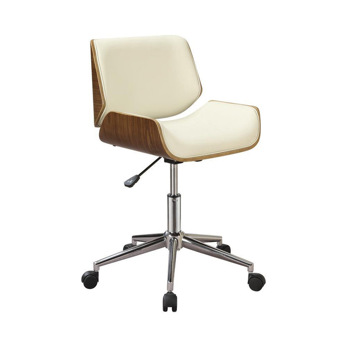 Addington Adjustable Height Office Chair Ecru and Chrome - Tony’s Furniture Store & Linen (GA) - Multi Location