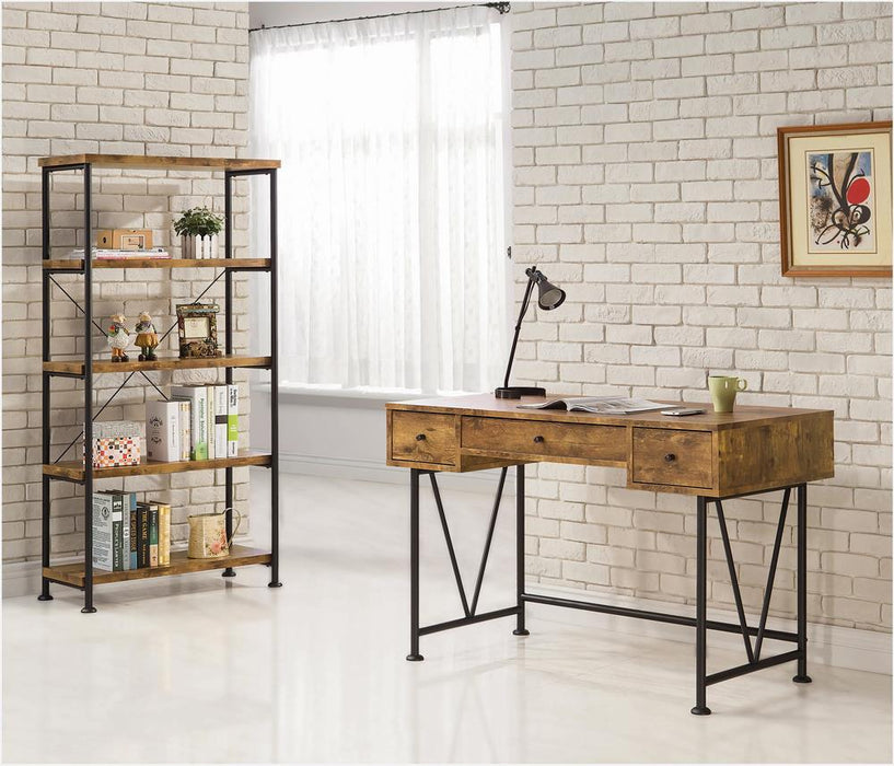 Analiese 4-shelf Bookcase Antique Nutmeg - Tony’s Furniture Store & Linen (GA) - Multi Location