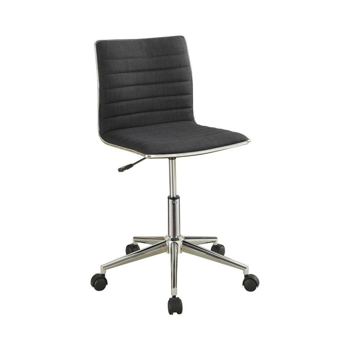Chryses Adjustable Height Office Chair Black and Chrome - Tony’s Furniture Store & Linen (GA) - Multi Location