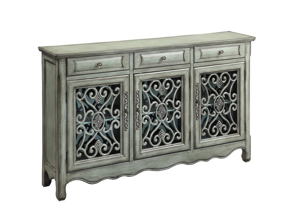 Madeline 3-door Accent Cabinet Antique Green - Tony’s Furniture Store & Linen (GA) - Multi Location