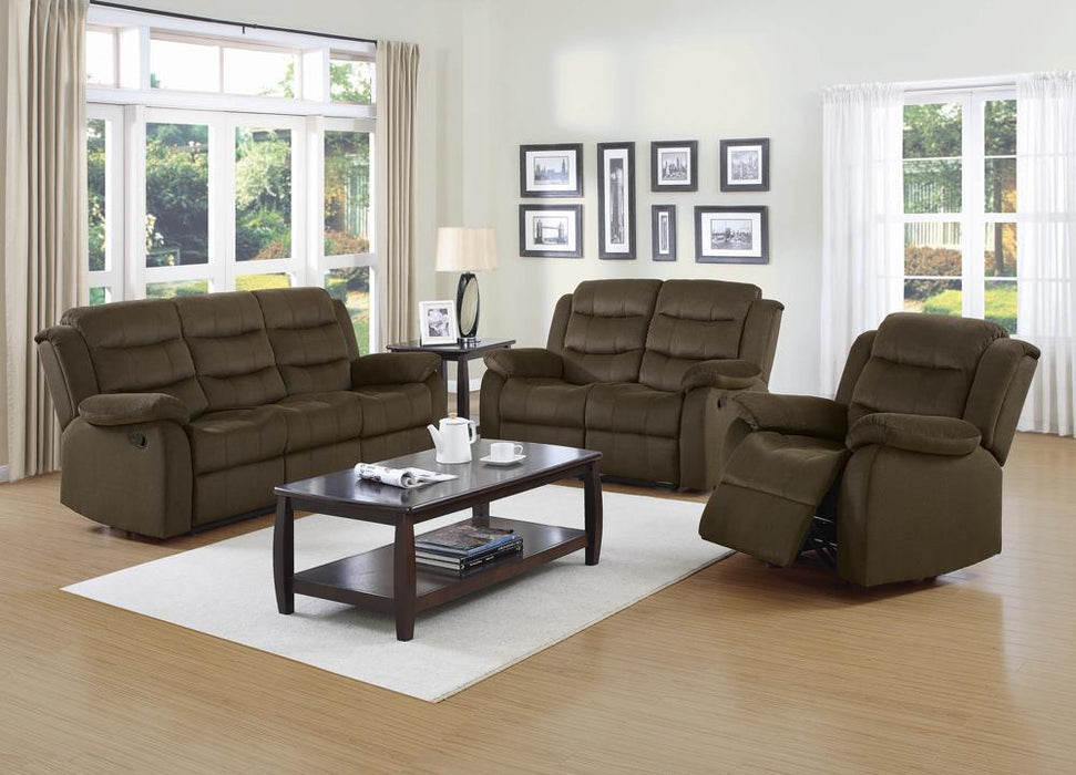 Rodman Upholstered Glider Recliner Chocolate - Tony’s Furniture Store & Linen (GA) - Multi Location