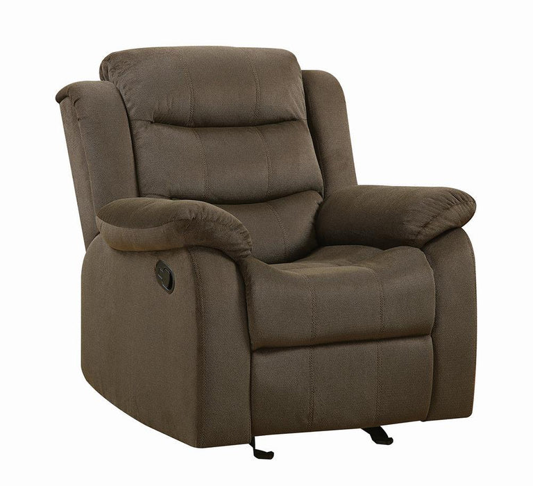 Rodman Upholstered Glider Recliner Chocolate - Tony’s Furniture Store & Linen (GA) - Multi Location