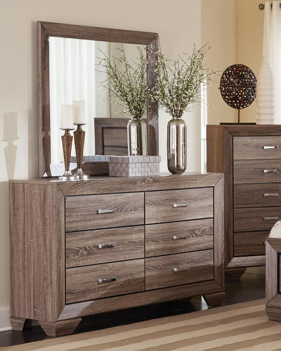 Kauffman 6-drawer Dresser Washed Taupe - Tony’s Furniture Store & Linen (GA) - Multi Location