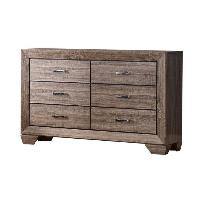 Kauffman 6-drawer Dresser Washed Taupe - Tony’s Furniture Store & Linen (GA) - Multi Location