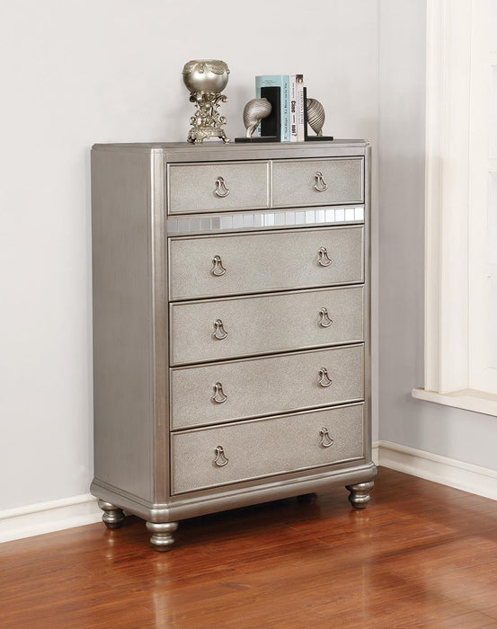 Bling Game 6-drawer Chest Metallic Platinum - Tony’s Furniture Store & Linen (GA) - Multi Location