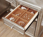 Bling Game 9-drawer Vanity Desk Metallic Platinum - Tony’s Furniture Store & Linen (GA) - Multi Location