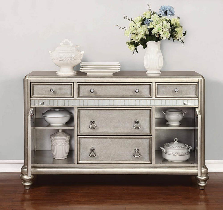 Bling Game 5-drawer Dining Server Metallic Platinum - Tony’s Furniture Store & Linen (GA) - Multi Location