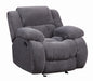 Weissman Upholstered Glider Recliner Charcoal - Tony’s Furniture Store & Linen (GA) - Multi Location