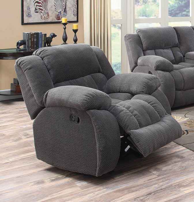 Weissman Upholstered Glider Recliner Charcoal - Tony’s Furniture Store & Linen (GA) - Multi Location