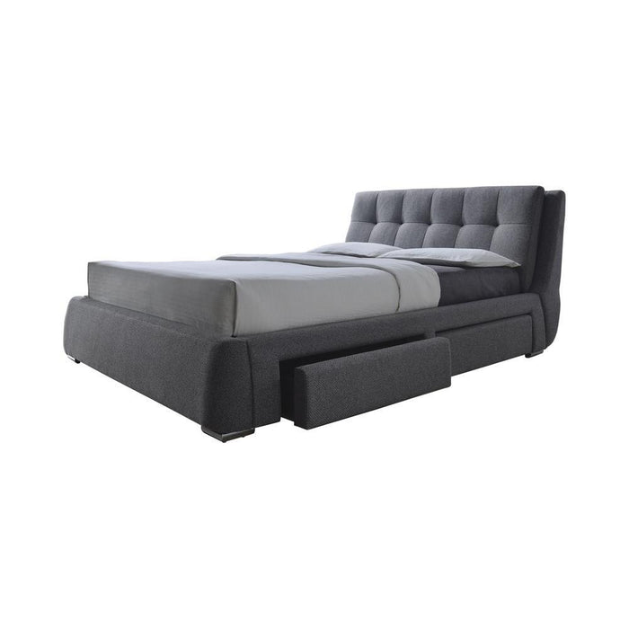 Fenbrook Eastern King Tufted Upholstered Storage Bed Grey - Tony’s Furniture Store & Linen (GA) - Multi Location