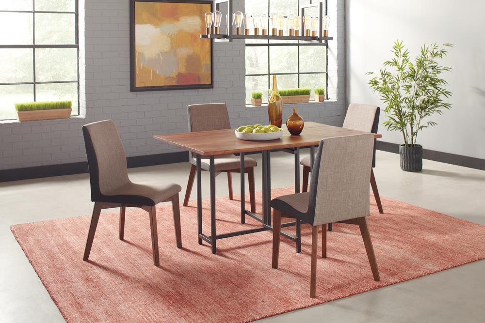 Redbridge Upholstered Side Chairs Grey and Natural Walnut (Set of 2) - Tony’s Furniture Store & Linen (GA) - Multi Location