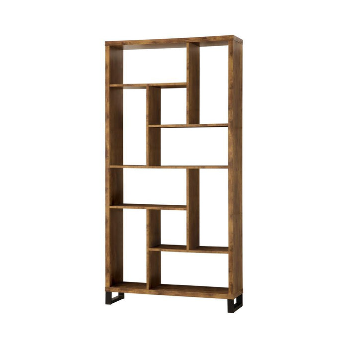 Delwin 10-shelf Bookcase Antique Nutmeg - Tony’s Furniture Store & Linen (GA) - Multi Location