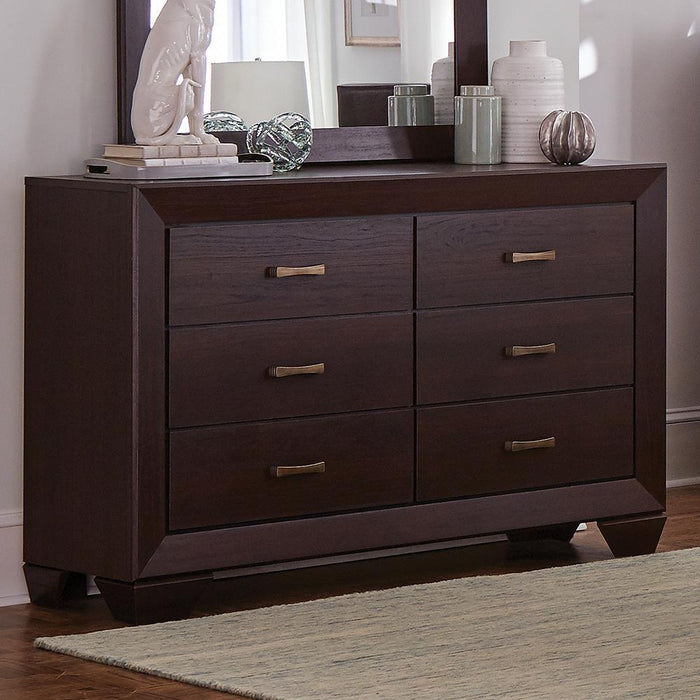 Kauffman 6-drawer Dresser Dark Cocoa - Tony’s Furniture Store & Linen (GA) - Multi Location