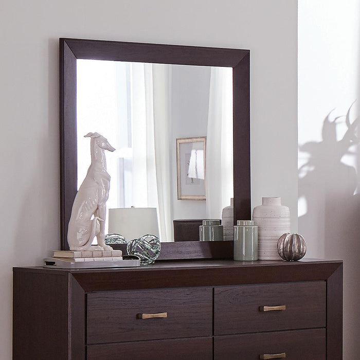 Kauffman Rectangular Dresser Mirror Dark Cocoa - Tony’s Furniture Store & Linen (GA) - Multi Location