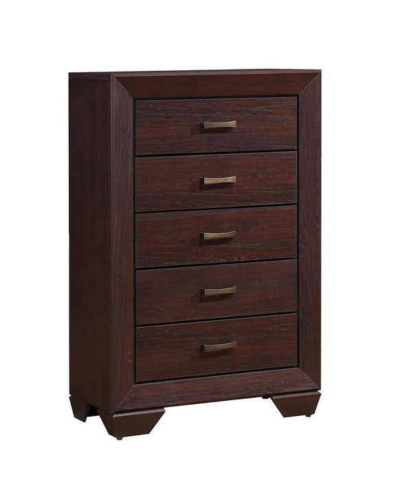 Kauffman 5-drawer Chest Dark Cocoa - Tony’s Furniture Store & Linen (GA) - Multi Location