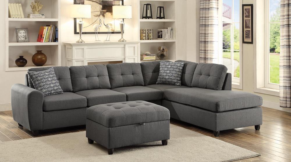 Stonenesse Tufted Storage Ottoman Grey - Tony’s Furniture Store & Linen (GA) - Multi Location