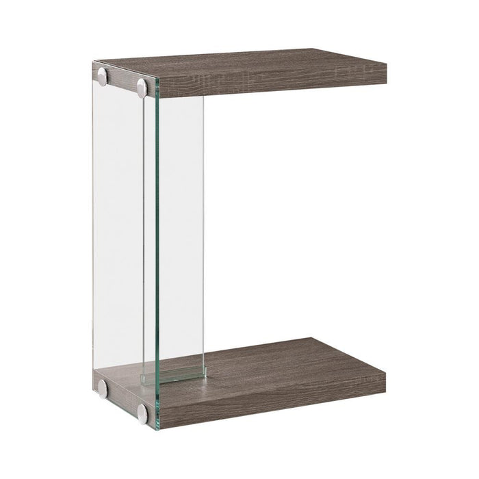 Colby Accent Table Weathered Grey and Clear - Tony’s Furniture Store & Linen (GA) - Multi Location