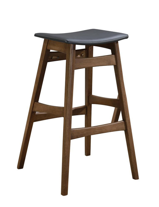 Finnick Tapered Legs Bar Stools Dark Grey and Walnut (Set of 2) - Tony’s Furniture Store & Linen (GA) - Multi Location