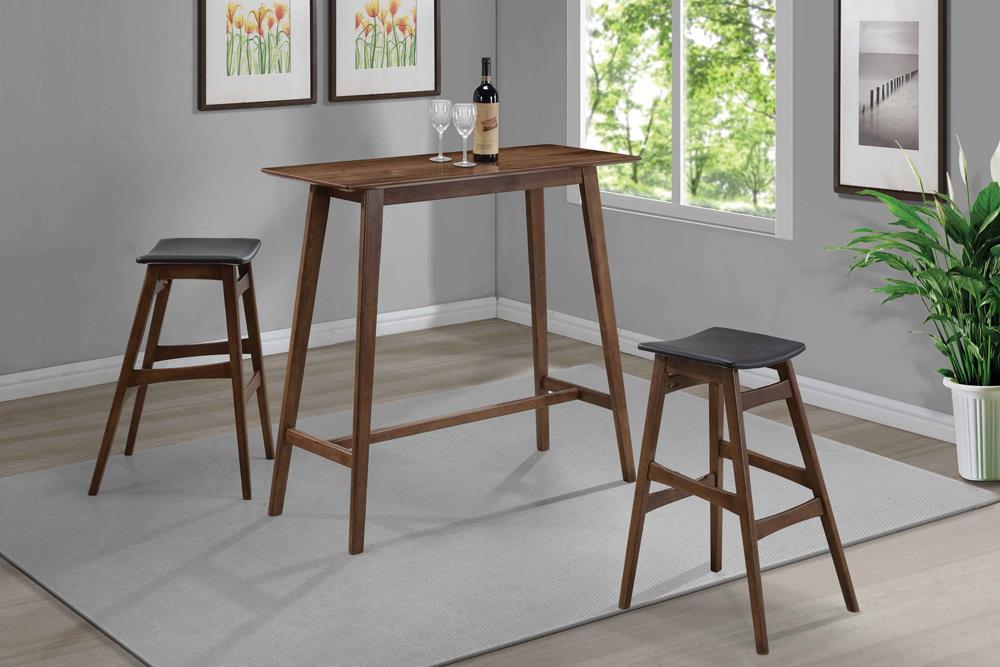 Finnick Tapered Legs Bar Stools Dark Grey and Walnut (Set of 2) - Tony’s Furniture Store & Linen (GA) - Multi Location