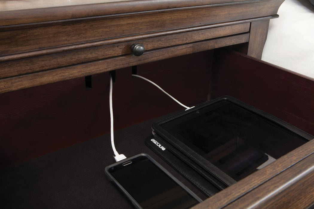 Franco 2-drawer Nightstand with Pull Out Tray Burnished Oak - Tony’s Furniture Store & Linen (GA) - Multi Location