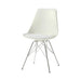 Juniper Armless Dining Chairs White and Chrome (Set of 2) - Tony’s Furniture Store & Linen (GA) - Multi Location