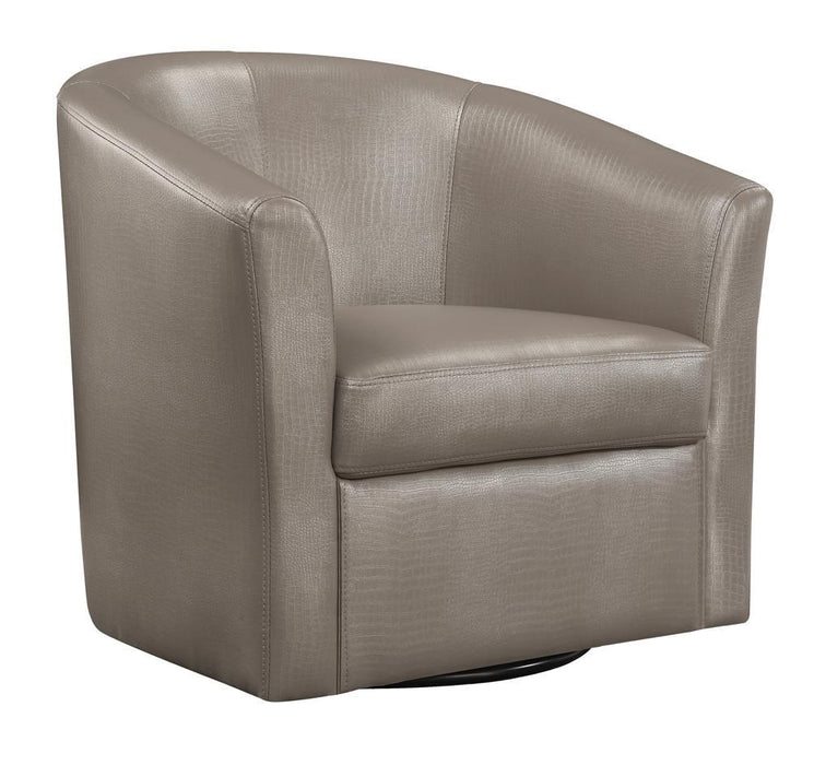 Turner Upholstery Sloped Arm Accent Swivel Chair Champagne - Tony’s Furniture Store & Linen (GA) - Multi Location