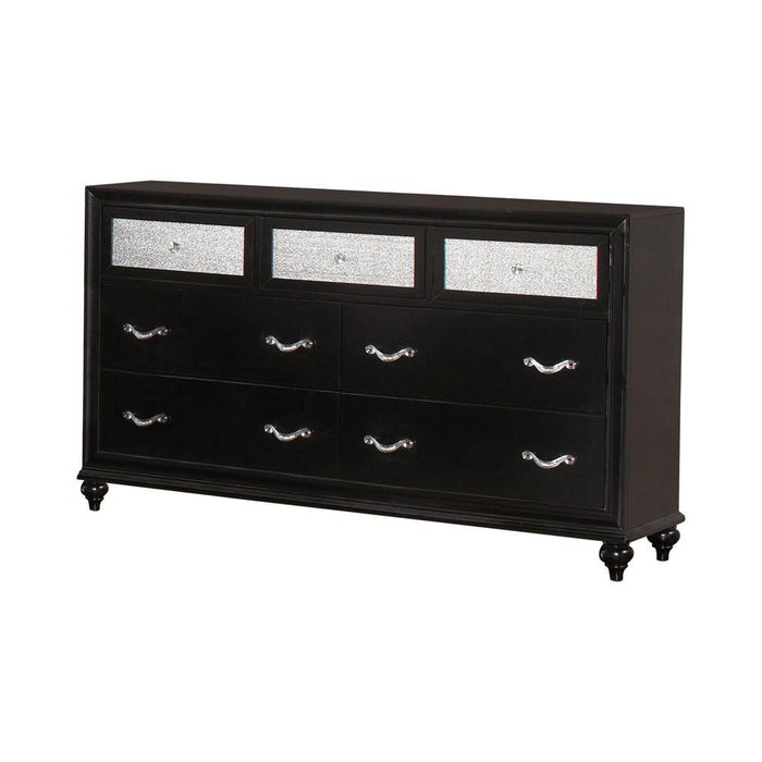 Barzini 7-drawer Rectangular Dresser Black - Tony’s Furniture Store & Linen (GA) - Multi Location