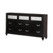Barzini 7-drawer Rectangular Dresser Black - Tony’s Furniture Store & Linen (GA) - Multi Location