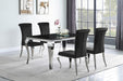 Carone Rectangular Dining Table Chrome and Black - Tony’s Furniture Store & Linen (GA) - Multi Location