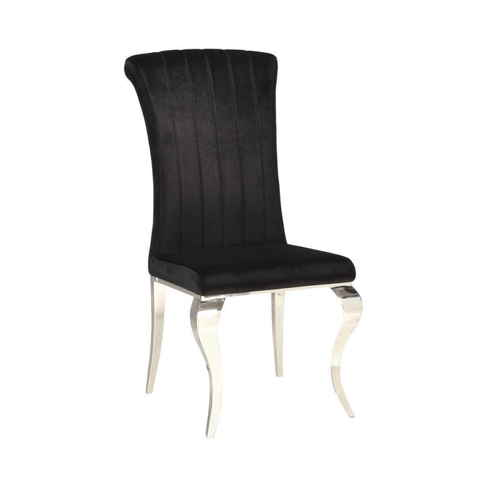 Betty Upholstered Side Chairs Black and Chrome (Set of 4) - Tony’s Furniture Store & Linen (GA) - Multi Location
