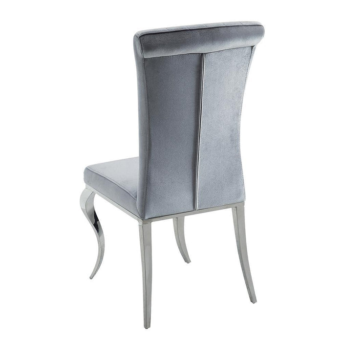 Betty Upholstered Side Chairs Grey and Chrome (Set of 4) - Tony’s Furniture Store & Linen (GA) - Multi Location