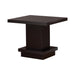 Reston Pedestal Square End Table Cappuccino - Tony’s Furniture Store & Linen (GA) - Multi Location