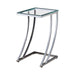 Cayden Rectangular Top Accent Table Chrome and Clear - Tony’s Furniture Store & Linen (GA) - Multi Location