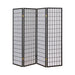 Roberto 4-panel Folding Screen Dark Grey and White - Tony’s Furniture Store & Linen (GA) - Multi Location