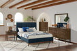 Charity Eastern King Upholstered Bed Blue - Tony’s Furniture Store & Linen (GA) - Multi Location