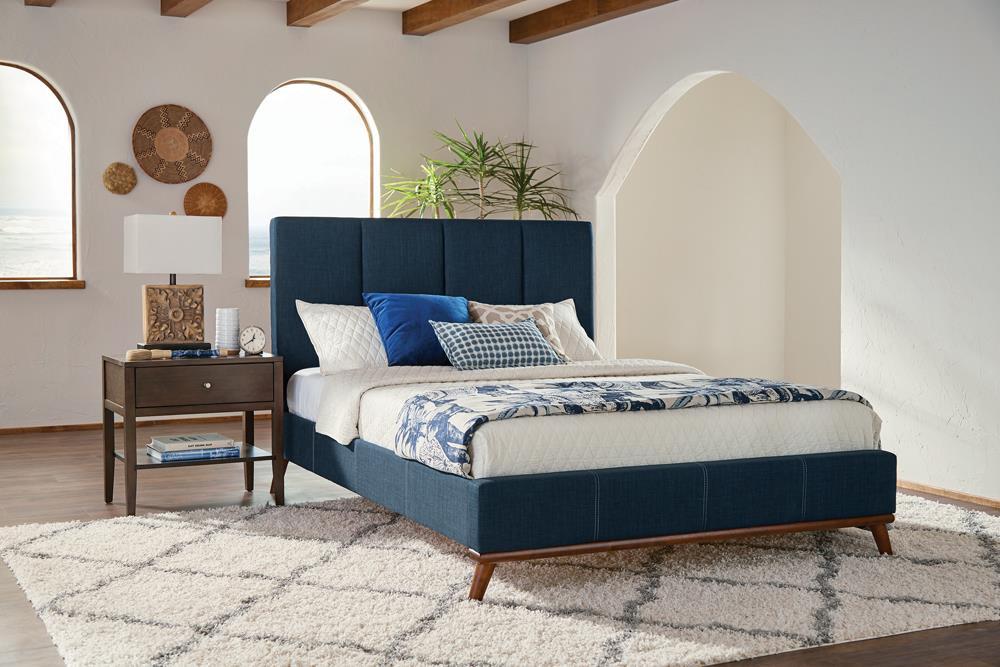 Charity Queen Upholstered Bed Blue - Tony’s Furniture Store & Linen (GA) - Multi Location